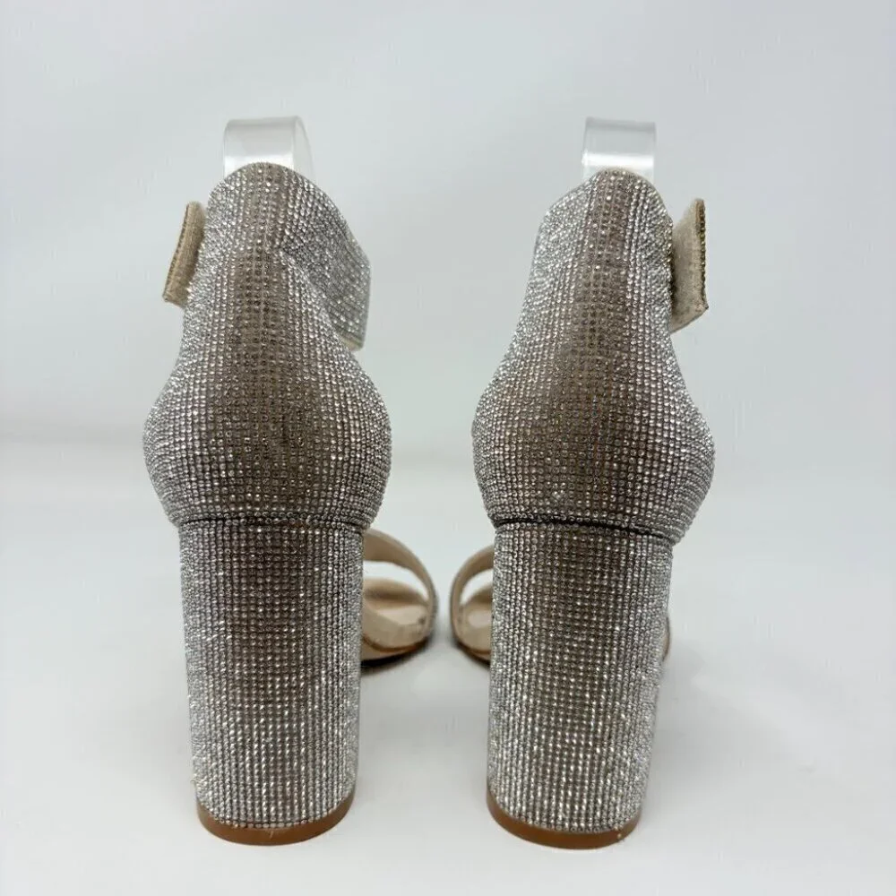 Jeffrey Campbell Lindsay Crystal Rhinestone Sparkle And Shine Heels Size 6.5